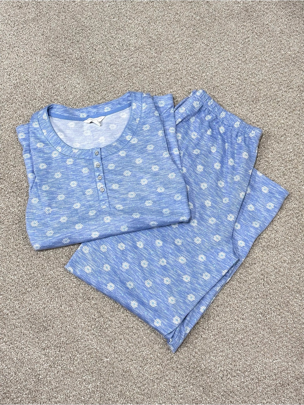 NWOT Charter Club Intimates Blue Floral Pajama Set